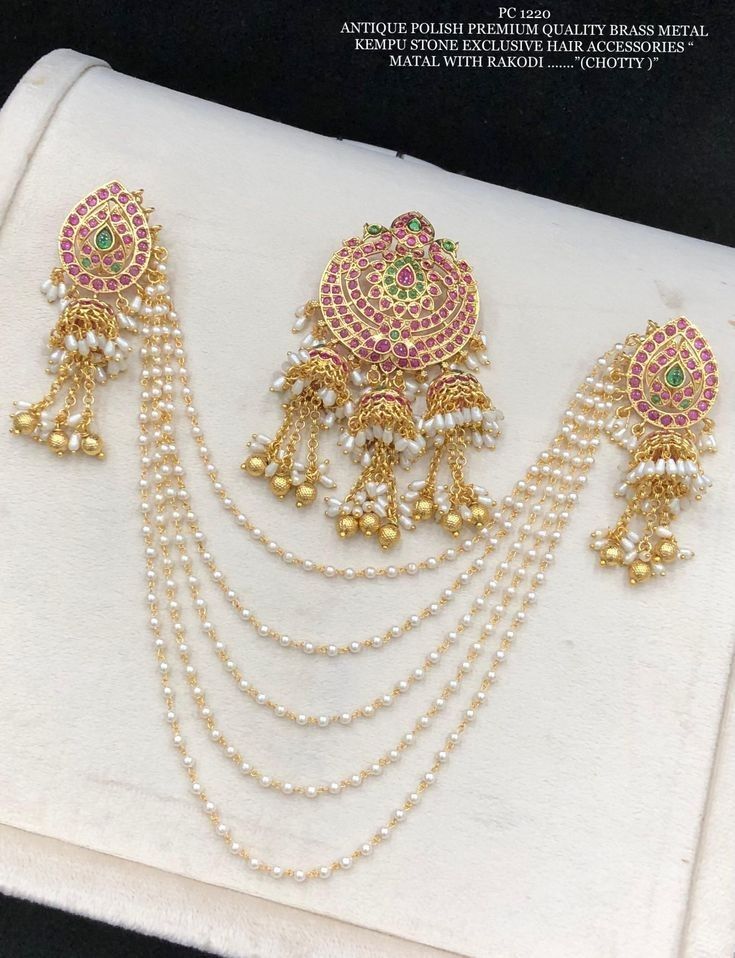 Kempu Stone With Mattal Hair Accessories For You