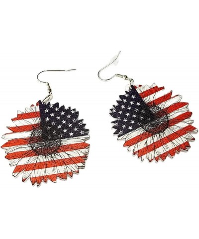 Cute Patriotic American Flag Acrylic Drop Dangle Earrings Independence Day Earrings 4th of July Earrings Gifts for Women Girl...