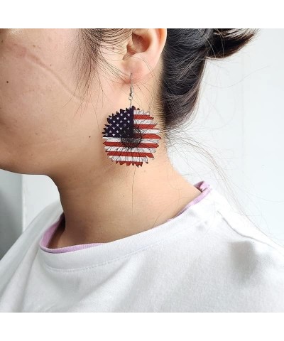 Cute Patriotic American Flag Acrylic Drop Dangle Earrings Independence Day Earrings 4th of July Earrings Gifts for Women Girl...