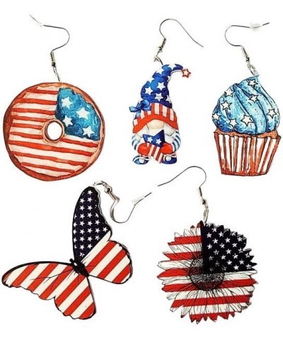 Cute Patriotic American Flag Acrylic Drop Dangle Earrings Independence Day Earrings 4th of July Earrings Gifts for Women Girl...