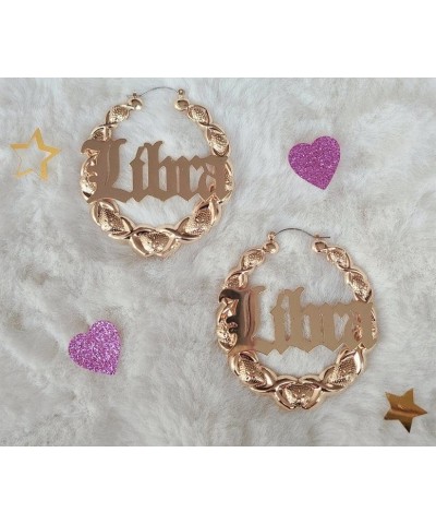 XOXO Bamboo Hoop Earrings - Libra $12.68 Earrings