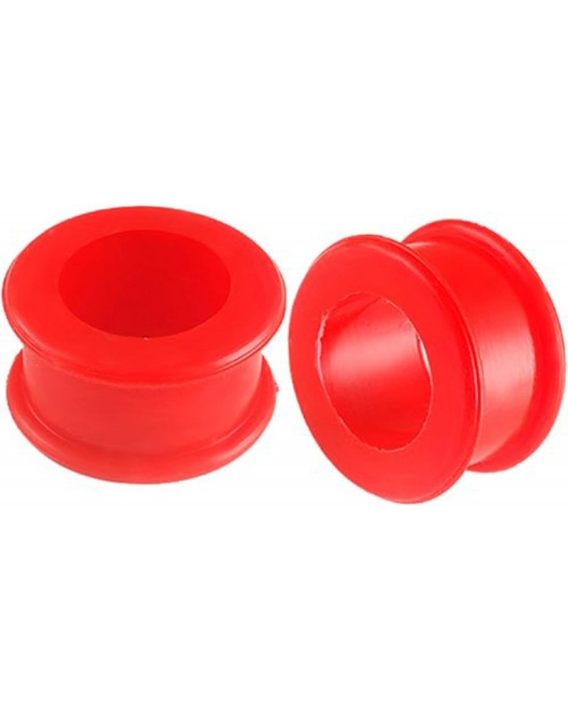 Red Implant grade sili Double Flare Tunnels Ear Gauge Plugs SI01 Ear Stretching Stretchers Piercing 2Pcs C-3/4 inch 20mm $10....