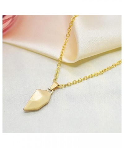 Two Souls One Heart Pendant Necklaces for Couple,Wishing Stone Creative Magnet Couples Necklace L+gold+silver $8.69 Necklaces