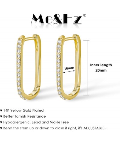 Gold Huggie Earrings Small Huggie Hoop Earrings for Women 14K Gold Plated Hypoallergenic Cubic Zirconia Huggies Mini Hoop Ear...