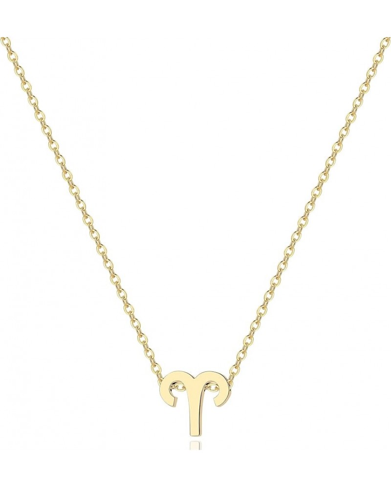 Astrology Necklace for Women 18K Gold Plated 12 Constellation Zodiac Necklace Aries-1 $10.25 Necklaces