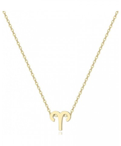 Astrology Necklace for Women 18K Gold Plated 12 Constellation Zodiac Necklace Aries-1 $10.25 Necklaces