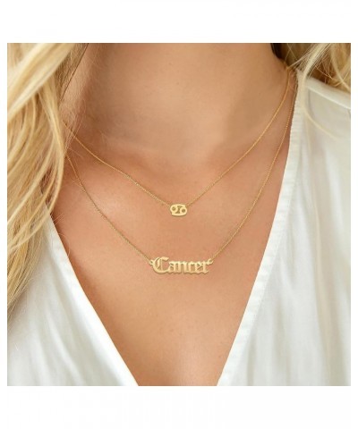 Astrology Necklace for Women 18K Gold Plated 12 Constellation Zodiac Necklace Aries-1 $10.25 Necklaces