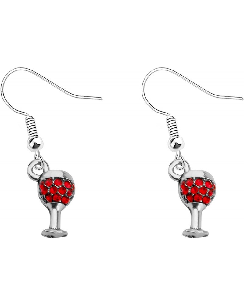 Tiny Red Wine Earrings Wine Drinker Enthusiast Jewelry Wine Lover Gift for Her Red Wine Earrings $9.11 Earrings