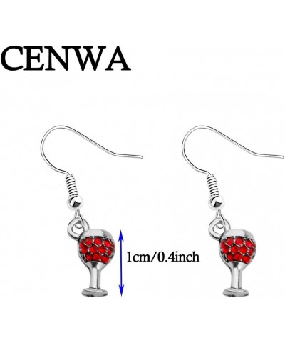 Tiny Red Wine Earrings Wine Drinker Enthusiast Jewelry Wine Lover Gift for Her Red Wine Earrings $9.11 Earrings