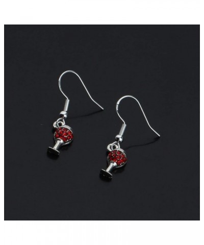 Tiny Red Wine Earrings Wine Drinker Enthusiast Jewelry Wine Lover Gift for Her Red Wine Earrings $9.11 Earrings