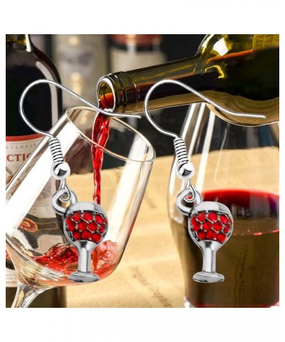 Tiny Red Wine Earrings Wine Drinker Enthusiast Jewelry Wine Lover Gift for Her Red Wine Earrings $9.11 Earrings