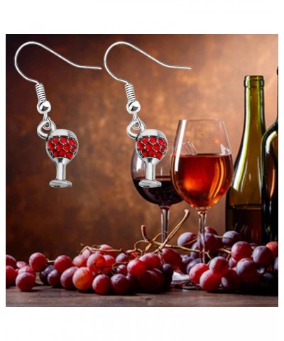 Tiny Red Wine Earrings Wine Drinker Enthusiast Jewelry Wine Lover Gift for Her Red Wine Earrings $9.11 Earrings