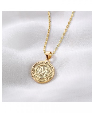 Women Girl 14K Gold Plated Bead Around Initial Letter A-Z Necklace-Rose Gold Silver Gift for Daughter Niece Wife 10-Gold M $7...