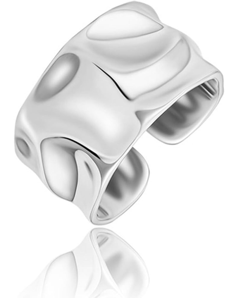 Silver Statement Ring Intertwined Crossover Ring for Women Silver Chunky Ring Fashion Band Rings Multirow Rolling Ring Stylis...