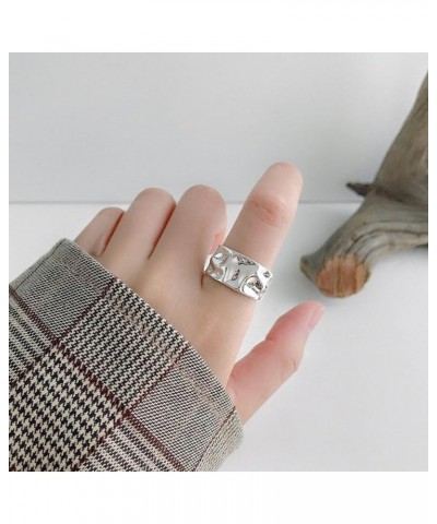 Silver Statement Ring Intertwined Crossover Ring for Women Silver Chunky Ring Fashion Band Rings Multirow Rolling Ring Stylis...