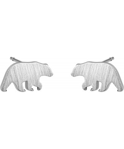 Animal Stud Earrings for Women Silver Gold Plated Wildlife Bear Moose Elk Buffalo Earrings Small Cute Animal Earrings Studs f...