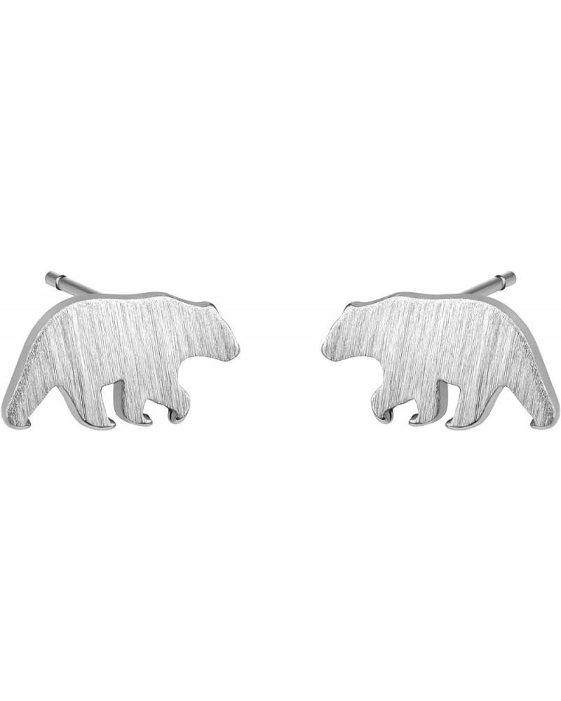 Animal Stud Earrings for Women Silver Gold Plated Wildlife Bear Moose Elk Buffalo Earrings Small Cute Animal Earrings Studs f...