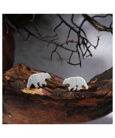 Animal Stud Earrings for Women Silver Gold Plated Wildlife Bear Moose Elk Buffalo Earrings Small Cute Animal Earrings Studs f...