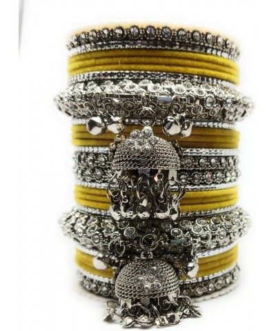 Exquisite Indian Wedding Bangle Set - Bridal Bangles for Traditional Elegance Lightweight Jewelry Yellow 2.4(small) $21.59 Br...