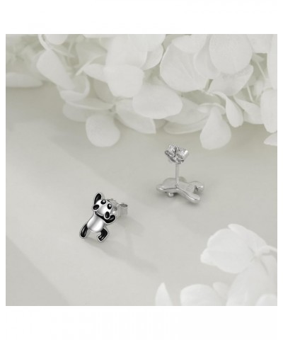 Animals Stud Earrings Sterling Silver Animals Stud Earrings Animals Hoops Birthday Holiday Party Gifts for Women Girls panda ...