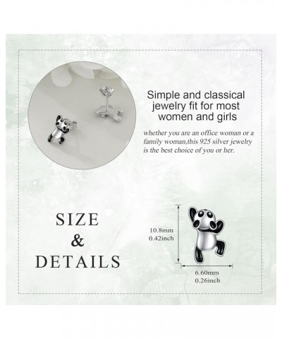 Animals Stud Earrings Sterling Silver Animals Stud Earrings Animals Hoops Birthday Holiday Party Gifts for Women Girls panda ...