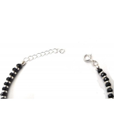 925 Sterling Silver Evil Eye Nazariya with Black Crystals 925 Pure Silver Bracelet for Women & Girls $8.82 Bracelets