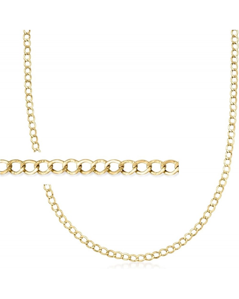 by Ross-Simons Italian 3mm 14kt Yellow Gold Curb-Link Necklace 18.0 Inches $87.75 Necklaces