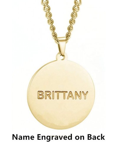 Personalized Name Necklace Engraved Custom Any Number And Names Sport Ball Jewelry Football gold $15.01 Necklaces