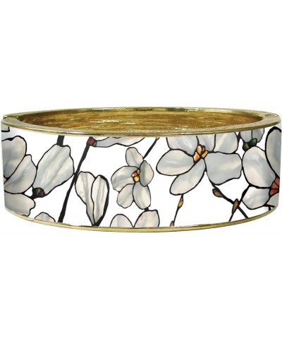 Fine Art Hinged Cuff Bangle Bracelet for Women | One size fits most, Durable Glossy Finish Tiffany Magnolia $11.05 Bracelets