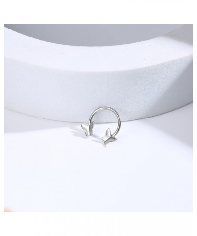 Cute Septum Jewelry Star Septum Ring 16G Septum Rings Stainless Steel Cool Septum Rings Heart Butterfly Septum Ring butterfly...