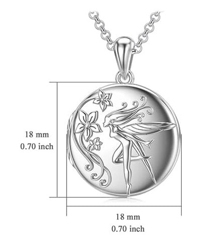 Sunflower/Fairy/Angel Locket for Women that Hold 2 Pictures Sterling Silver Photo Locket Necklace Locket Jewelry for Women Gi...