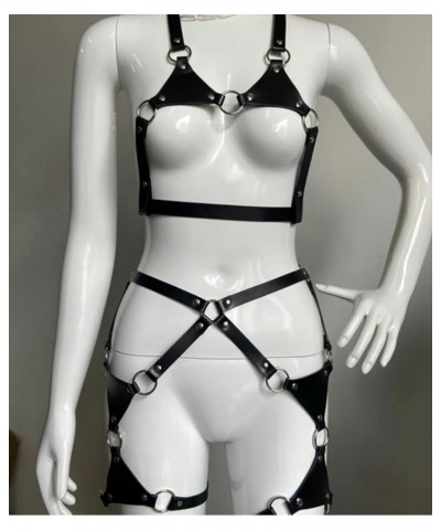 Punk Leather Chain Tassel Body Chain Bkini Harness Chain Stylish Waist Chain Body Jewelry for Women and Girls O $10.88 Body J...