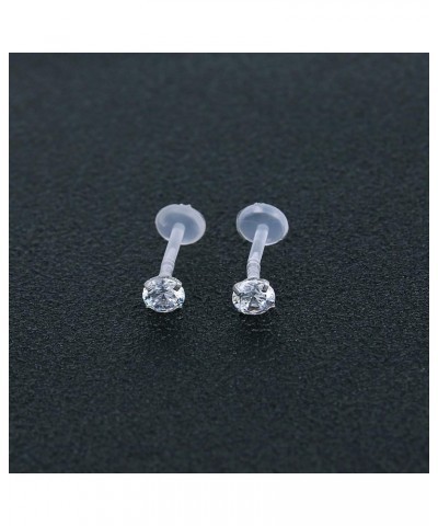 10-12Pcs 16G Clear Bioflex CZ Stone Labret Monroe Lip Ring Helix Tragus Cartilage Earrings Stud Piercing 12pcs (3mm cz) $8.54...