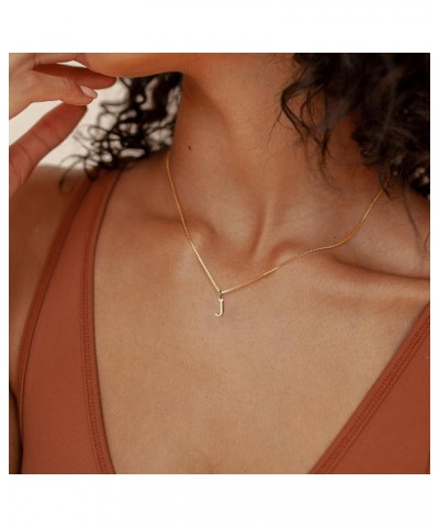 Gold Initial Necklaces for Women, Gold Plated Letter Necklace for Girls, Dainty A-Z Pendant Choker Necklace J-Gold $8.09 Neck...