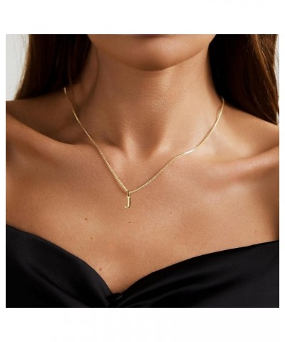 Gold Initial Necklaces for Women, Gold Plated Letter Necklace for Girls, Dainty A-Z Pendant Choker Necklace J-Gold $8.09 Neck...