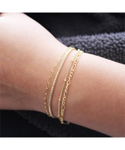 Gold Bracelets for Women 14K Gold Jewelry for Women Cute Heart Beaded Bracelets for Women Lip Cuban Link Paperclip Chain Ankl...