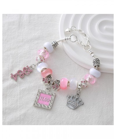 Pink Group Bling Crown 1946 TLOD Bracelets Top Lady Womenhood Organization Members Gifts Jewelry $11.52 Bracelets