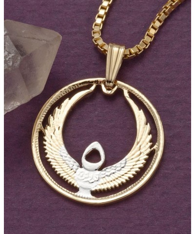 Egyptian Pendant & Necklace, Hand Cut Egyptian Coin $29.40 Necklaces