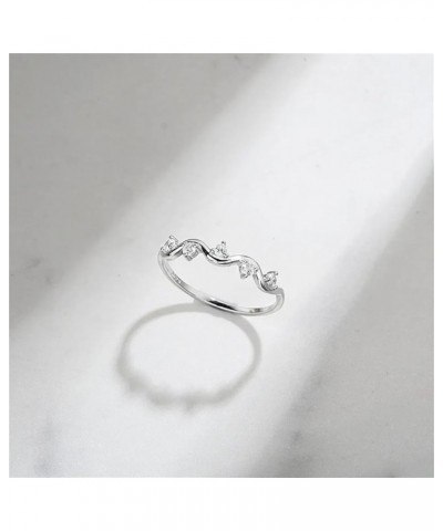 You've Survived Too Many Storms Wave Ring,Wave Pattern Women's Ring Mother's Day Birthday Valentine's Day Gift Silver 7 $9.27...