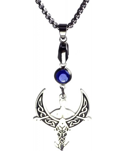 Moon Goddess Necklace Stainless Steel Womens Aine Ishtar Rhiannon Wicca Pagan Pendant Chain $13.19 Necklaces