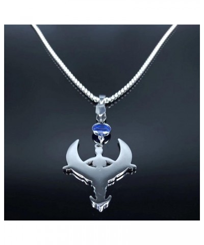 Moon Goddess Necklace Stainless Steel Womens Aine Ishtar Rhiannon Wicca Pagan Pendant Chain $13.19 Necklaces