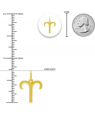 Gold Zodiac Astrology Sign Charm Pendant - 10 Karat Gold - Zodiac Horoscope Pendant Aries $29.47 Necklaces