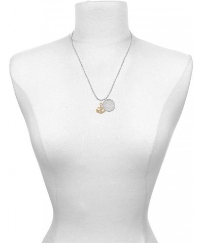 Goldtone Clear Crystal Anchor She is Clothed in Strength and Dignity Charm Necklace, 20"+3 $20.64 Necklaces