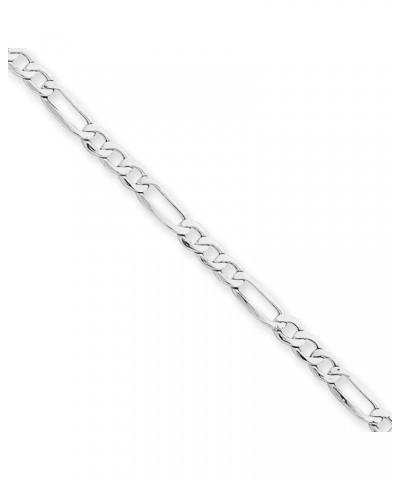 10K White Gold 2MM,2.3MM, 5.5MM Figaro 3+1 Link Chain Necklace - Size 14"-30 24 5.5MM, White $46.41 Others