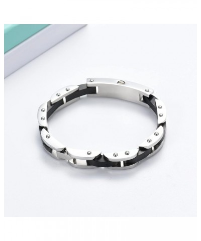 Cremation Jewelry Urn Bracelet for Ashes for Women Men Cuban Link Bracelet Ashes Memorial Keepsake Bangle Black-24cm $15.32 O...