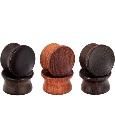 Wood Saddle Plugs Set Natural Ear Gauges Tunnels Plugs Stretchers 0G-30mm 6 PCS | 0G(8mm) $7.94 Body Jewelry