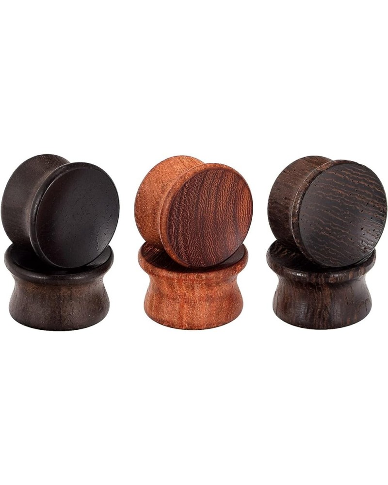 Wood Saddle Plugs Set Natural Ear Gauges Tunnels Plugs Stretchers 0G-30mm 6 PCS | 0G(8mm) $7.94 Body Jewelry