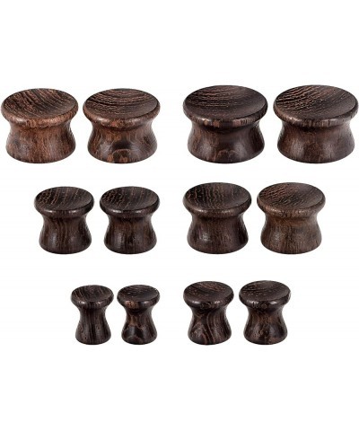 Wood Saddle Plugs Set Natural Ear Gauges Tunnels Plugs Stretchers 0G-30mm 6 PCS | 0G(8mm) $7.94 Body Jewelry