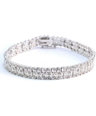 2 Carat Diamond Bracelet for Women Sterling Silver 14k White Gold Tennis Link 7 7.5 8 inch 7.0 Inches $76.56 Bracelets