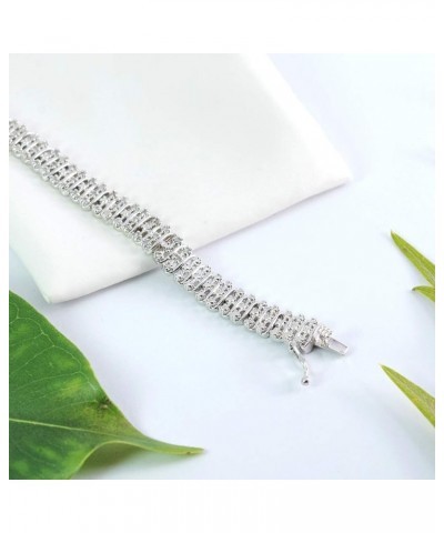 2 Carat Diamond Bracelet for Women Sterling Silver 14k White Gold Tennis Link 7 7.5 8 inch 7.0 Inches $76.56 Bracelets